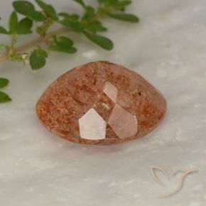 Pietra solare Pompelmo Arancia naturale da 4.20 ct, Ovale, Traslucido