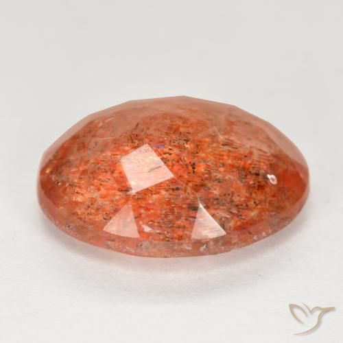 Pietra solare Arancio Medio naturale da 3.69 ct, Ovale, Traslucido