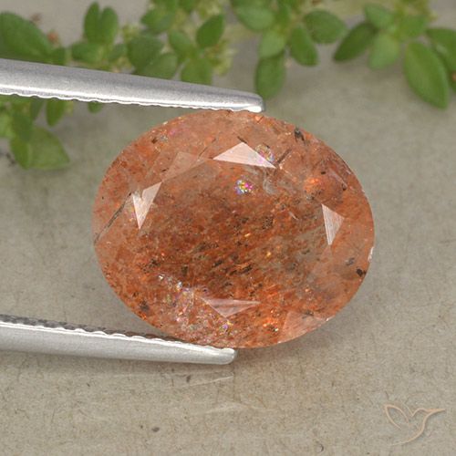 4.32ct Naturale Arancio Medio Pietra solare, Ovale, Traslucido