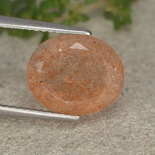 4.64ct Naturale Arancio tigre chiaro Pietra solare, Ovale, Traslucido