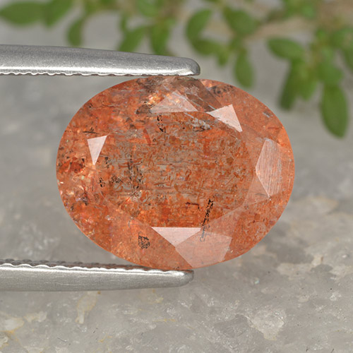 Pietra solare Pompelmo Arancia naturale da 3.78 ct, Taglio ovale, Traslucido