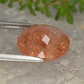 Pietra solare Pompelmo Arancia naturale da 4.34 ct, Ovale, Traslucido