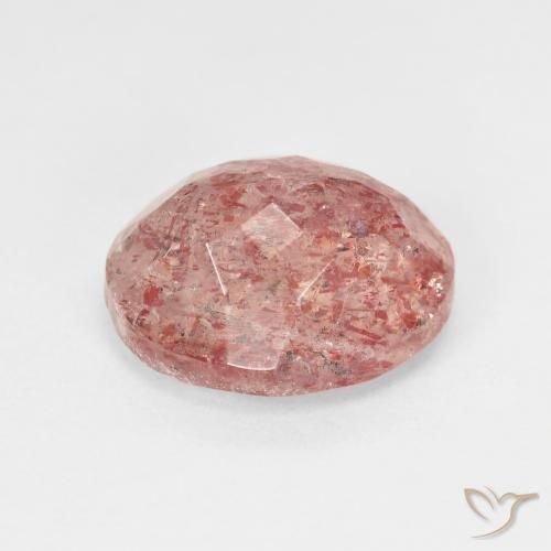 Pietra solare Rosa rosa naturale da 5.01 ct, Ovale, Traslucido