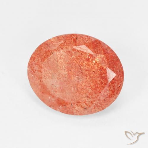 4.16ct Naturale Arancio Medio Pietra solare, Ovale, Traslucido