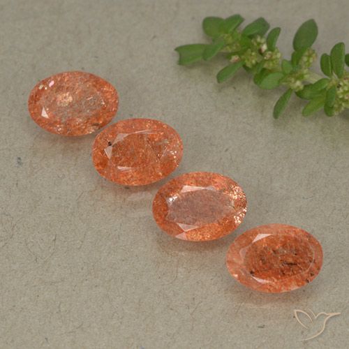 2.81ctw Naturale Pompelmo Arancia Pietra solare, Ovale, Traslucido