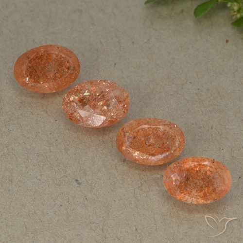 3.08ctw Naturale Arancio Medio Pietra solare, Ovale, Traslucido