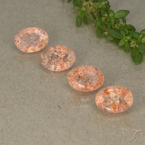3.48ctw Naturale Arancione chiaro Pietra solare, Ovale, Traslucido