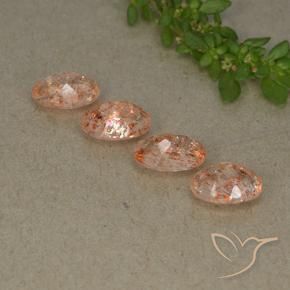 Gemme di Pietra solare Arancione chiaro naturale da 2.78 ct, Ovale, Traslucido