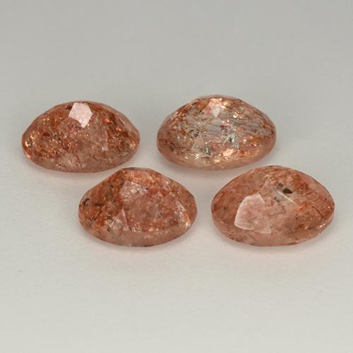 Gemme di Pietra solare Arancione naturale da 3.56 ct, Taglio ovale, Traslucido