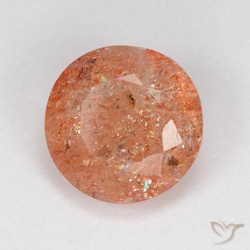 Pietra solare Pompelmo Arancia naturale da 4.55 ct, Rotondo, Traslucido