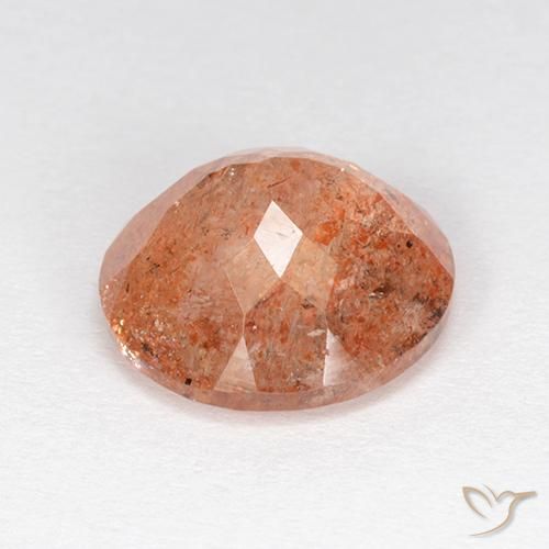 Pietra solare zenzero arancia naturale da 4.21 ct, Rotondo, Traslucido