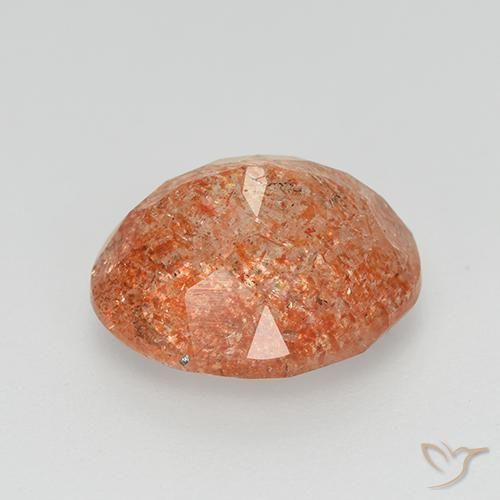 Pietra solare zenzero arancia naturale da 3.34 ct, Ovale, Trasparente