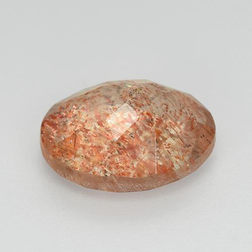 Pietra solare Arancione rossastra naturale da 3.31 ct, Taglio ovale, Trasparente