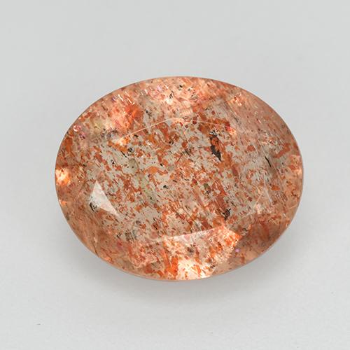 Pietra solare Arancione chiaro naturale da 3.62 ct, Taglio ovale, Trasparente