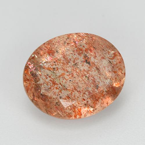 Pietra solare Arancione chiaro naturale da 3.62 ct, Taglio ovale, Trasparente