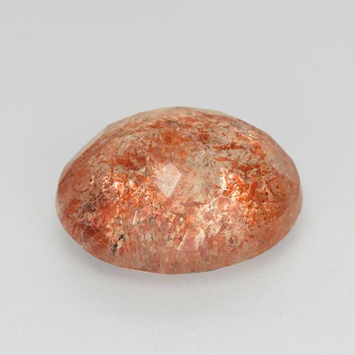 Pietra del sole naturale arancione da 3,32 ct, taglio ovale, trasparente