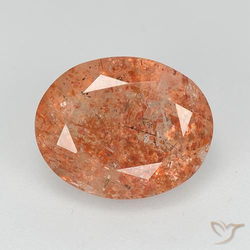 3.84ct Naturale Arancio Medio Pietra solare, Ovale, Trasparente