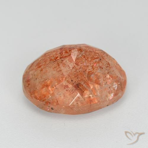 Pietra solare Arancio Medio naturale da 3.84 ct, Ovale, Trasparente
