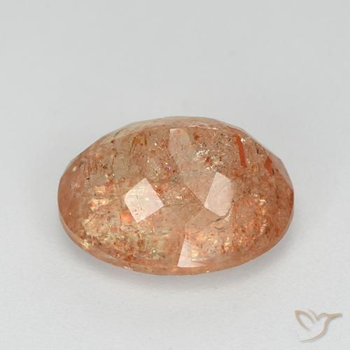 Pietra solare Arancio Medio naturale da 3.37 ct, Ovale, Trasparente