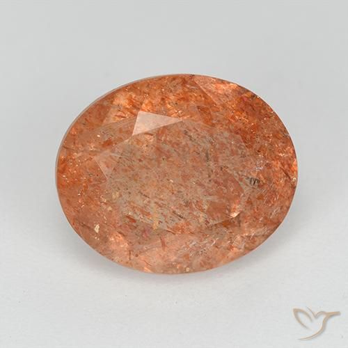 Pietra solare Arancio caldo naturale da 3.51 ct, Ovale, Trasparente