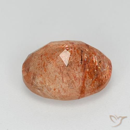 Pietra solare Arancio caldo naturale da 3.51 ct, Ovale, Trasparente