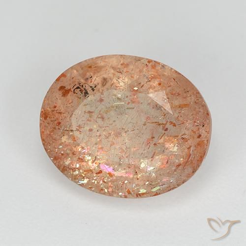 Pietra solare Arancione chiaro naturale da 3.06 ct, Ovale, Trasparente