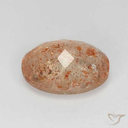 Pietra solare Arancione chiaro naturale da 3.06 ct, Ovale, Trasparente