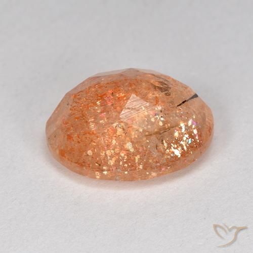 Pietra solare Arancione chiaro naturale da 3.73 ct, Ovale, Traslucido