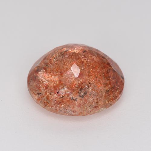 Pietra solare Rosso medio naturale da 3.67 ct, Taglio rotondo, Traslucido