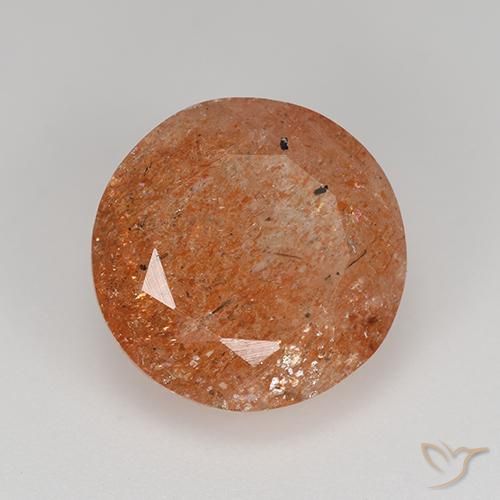 Pietra solare Pompelmo Arancia naturale da 5.92 ct, Rotondo, Traslucido