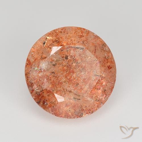Pietra solare Pompelmo Arancia naturale da 4.61 ct, Rotondo, Traslucido