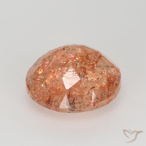 Pietra solare Pompelmo Arancia naturale da 4.61 ct, Rotondo, Traslucido