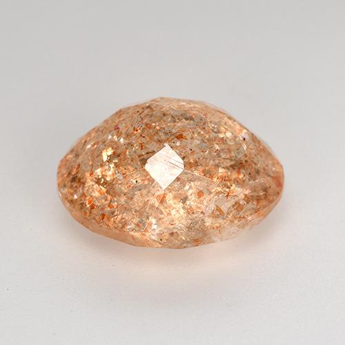Pietra del sole naturale arancione da 4,91 ct, taglio ovale, traslucido