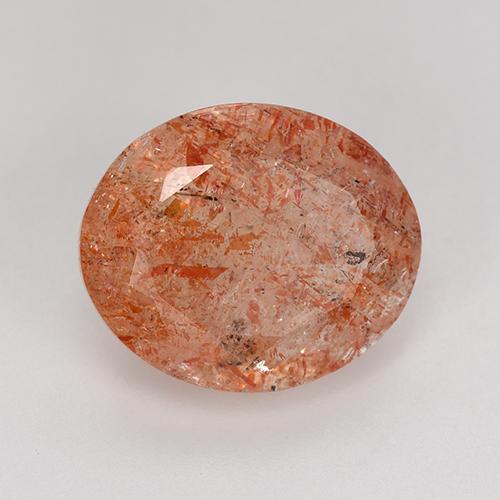 Pietra solare Pompelmo Arancia naturale da 4.17 ct, Taglio ovale, Traslucido