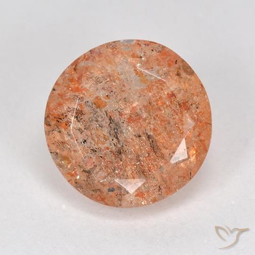 4.40ct Naturale Arancio medio-chiaro Pietra solare, Rotondo, Traslucido