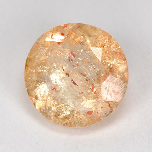 Pietra solare Arancione naturale da 4.05 ct, Taglio rotondo, Trasparente