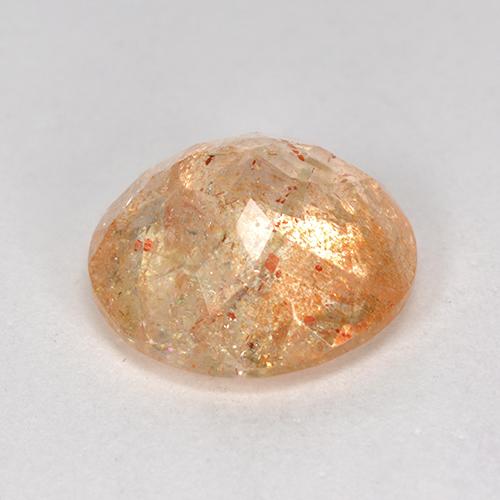 Pietra solare Arancione naturale da 4.05 ct, Taglio rotondo, Trasparente