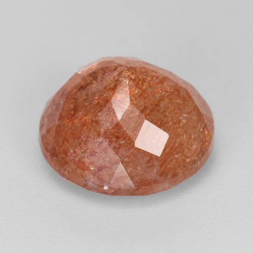 Pietra solare Arancio Medio naturale da 4.81 ct, Taglio rotondo, Traslucido