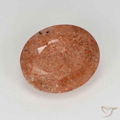 Pietra solare Arancio Medio naturale da 4.17 ct, Ovale, Traslucido