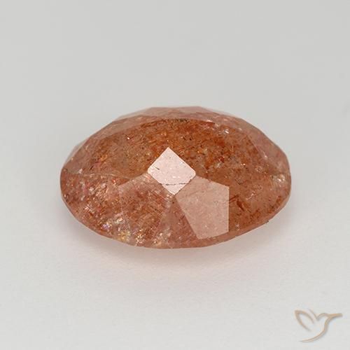 Pietra solare Arancio Medio naturale da 4.17 ct, Ovale, Traslucido