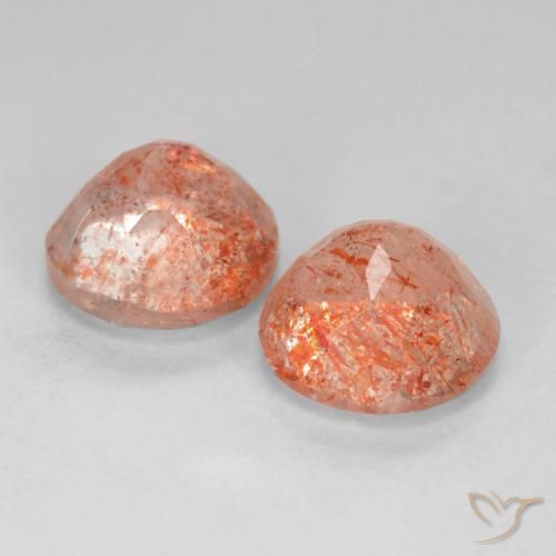 Gemme di Pietra solare Pompelmo Arancia naturale da 4.11 ct, Rotondo, Traslucido