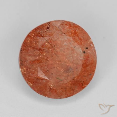 Pietra solare Pompelmo Arancia naturale da 4.86 ct, Rotondo, Traslucido