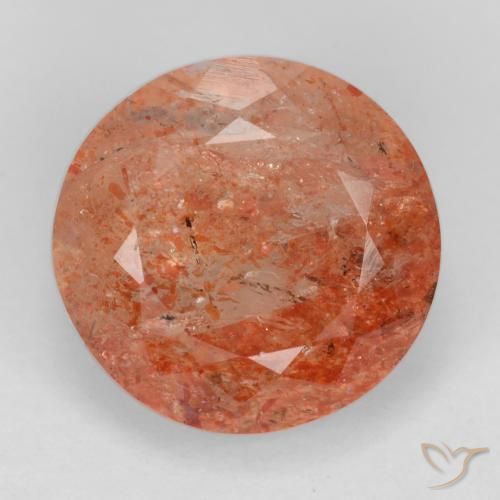 5.04ct Naturale Rosso medio Pietra solare, Rotondo, Traslucido