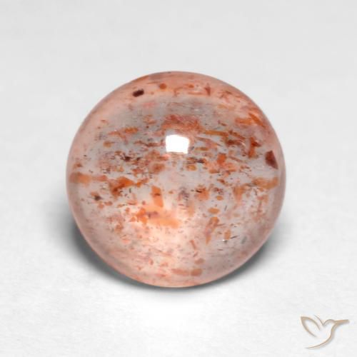 1.16ct Naturale Pesca Pietra solare, Rotondo, Traslucido