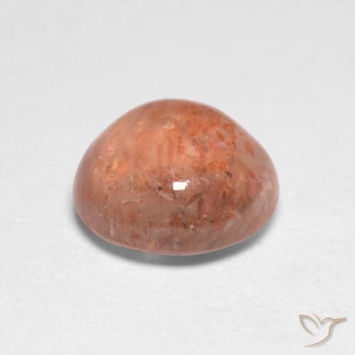 Pietra solare Arancione chiaro naturale da 1.21 ct, Rotondo, Traslucido