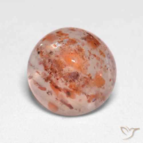 1.17ct Naturale Pesca Pietra solare, Rotondo, Traslucido