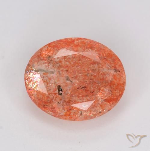 2.48ct Naturale Rosso medio Pietra solare, Ovale, Traslucido