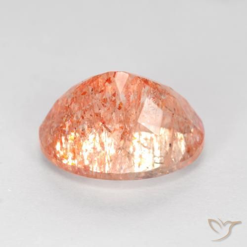 Pietra solare Arancio medio-chiaro naturale da 2.78 ct, Ovale, Traslucido