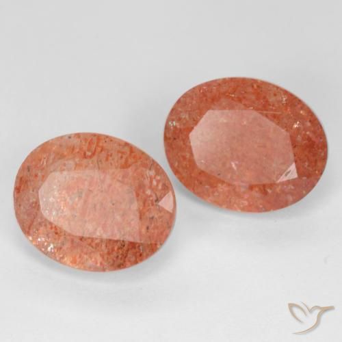 Gemme di Pietra solare Pompelmo Arancia naturale da 4.91 ct, Ovale, Traslucido