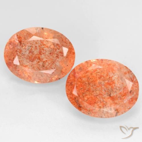 5.15ctw Naturale Arancio Medio Pietra solare, Ovale, Traslucido